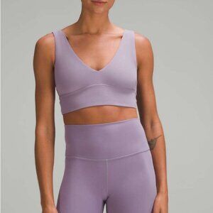 NWT Lululemon Align V-Neck Bra *Light Support, C/D Cup Purple ash 10 RARE ONLY 1